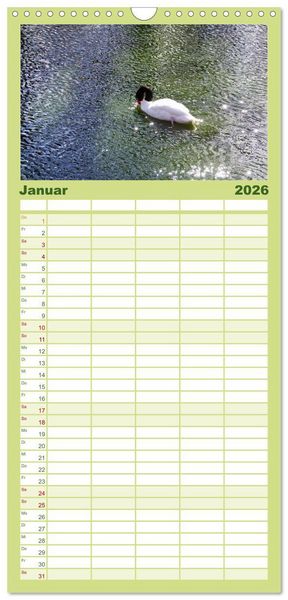Produktbild: Familienplaner 2026 - Welt der Tiere mit 5 Spalten (Wandkalender, 21 x 45 cm) CALVENDO