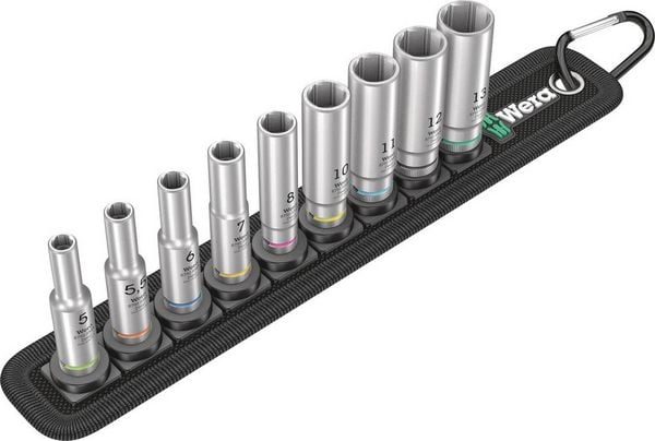 Produktbild: Wera Belt A Deep 1 Steckschl&uuml;sseleinsatz-Set 1/4" 9teilig 05004525001