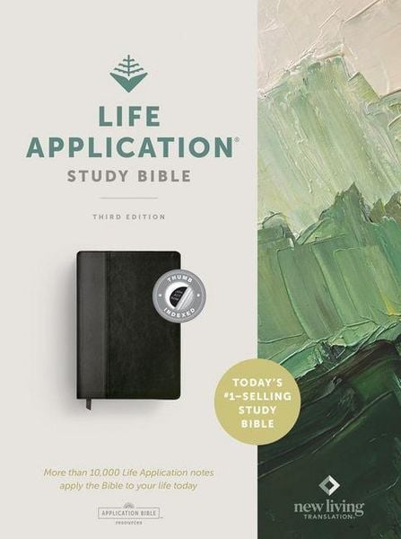 Produktbild: NLT Life Application Study Bible, Third Edition (Leatherlike, Black/Onyx, Indexed, Red Letter)