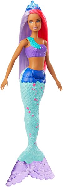 Mattel - Barbie Dreamtopia Meerjungfrau Puppe pinkes und lilafarbenes Haar, Anzi