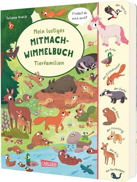 Produktbild: Mein lustiges Mitmach-Wimmelbuch: Tierfamilien