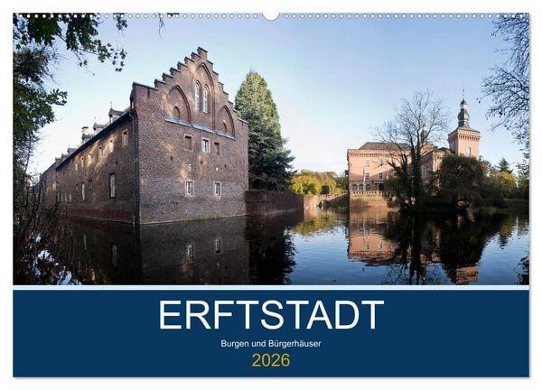 Produktbild: ERFTSTADT - Burgen und B&uuml;rgerh&auml;user (Wandkalender 2026 DIN A2 quer), CALVENDO Monatskalender