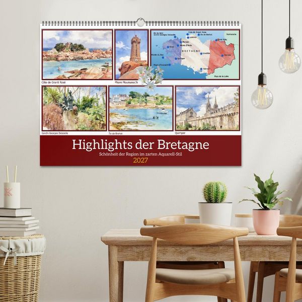 Produktbild: Highlights der Bretagne (Wandkalender 2027 DIN A2 quer), CALVENDO Monatskalender