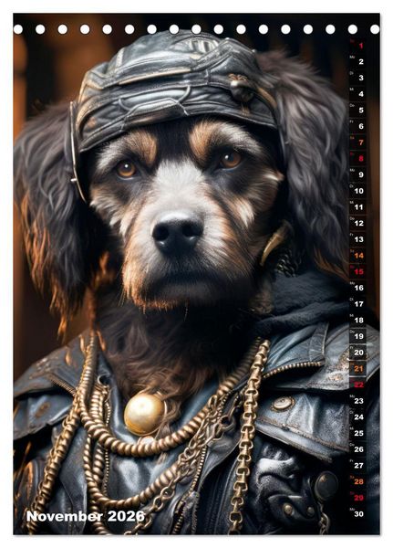 Produktbild: Stylische Hunde (Tischkalender 2026 DIN A5 hoch), CALVENDO Monatskalender