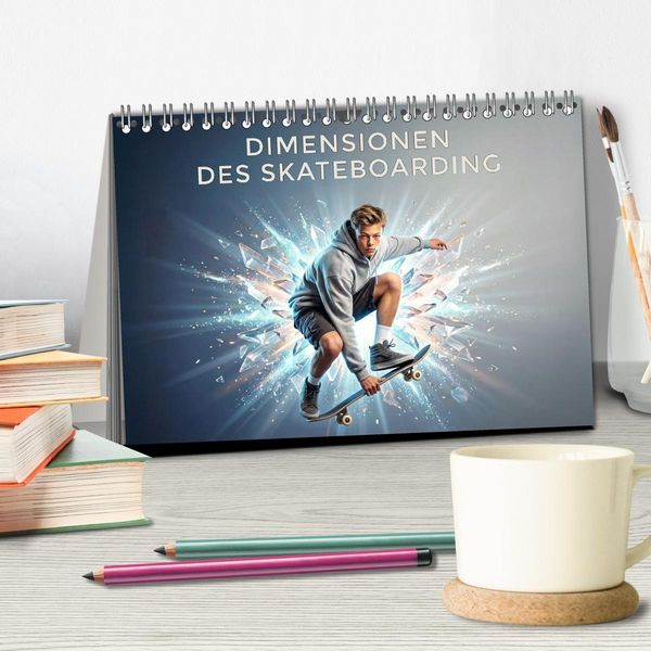 Produktbild: Dimensionen des Skateboarding (Tischkalender 2027 DIN A5 quer), CALVENDO Monatskalender