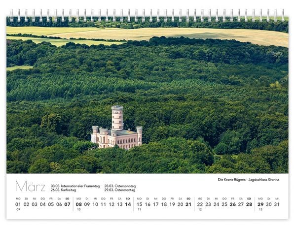 Produktbild: Kalender R&uuml;gen Luftaufnahmen kompakt 2027