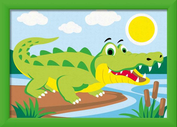 Produktbild: CreArt, Malen nach Zahlen Kinder - Krokodil an Land
