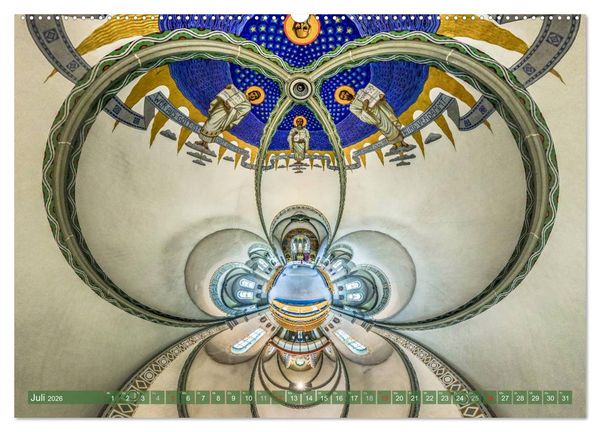 Produktbild: G&ouml;ttliche Projektionen - Kirchenpanoramen (Wandkalender 2026 DIN A2 quer), CALVENDO Monatskalender
