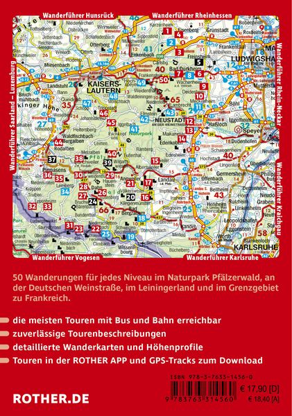 Produktbild: ROTHER Wanderf&uuml;hrer Pf&auml;lzerwald und Deutsche Weinstra&szlig;e