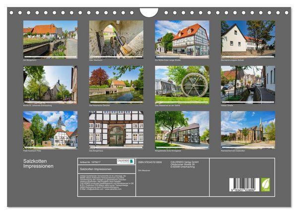 Produktbild: Salzkotten Impressionen (Wandkalender 2026 DIN A4 quer), CALVENDO Monatskalender