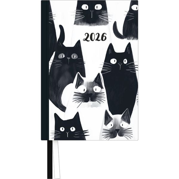 Produktbild: Taschenkalender »Cats« 2026 - Terminplaner mit Wochenkalendarium - Format 11,3 x 16,3 cm