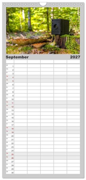 Produktbild: Familienplaner 2027 - Alte Fotoapparate, Augenzeugen der Zeit mit 5 Spalten (Wandkalender, 21 x 45 cm) CALVENDO