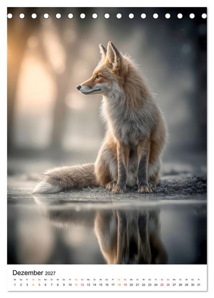 Produktbild: Tiere im Winter - eisige Eleganz (Tischkalender 2027 DIN A5 hoch), CALVENDO Monatskalender