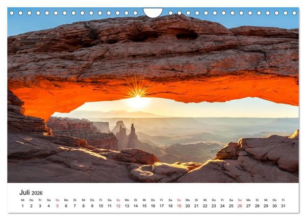 Produktbild: S&uuml;dwesten der USA - Atemberaubende Landschaften (Wandkalender 2026 DIN A4 quer), CALVENDO Monatskalender