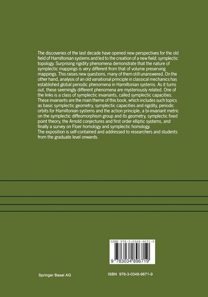 Produktbild: Symplectic Invariants and Hamiltonian Dynamics