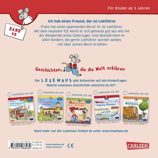 Produktbild: LESEMAUS 48: Ich hab einen Freund, der ist Lokf&uuml;hrer