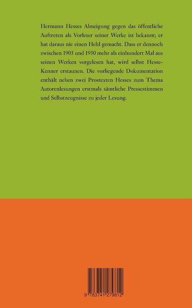Produktbild: Autorenabende mit Hermann Hesse