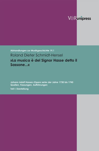 Produktbild: &raquo;La musica &egrave; del Signor Hasse detto il Sassone...&laquo;
