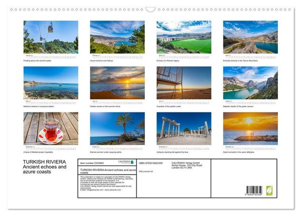 Produktbild: TURKISH RIVIERA Ancient echoes and azure coasts (Wall Calendar 2027 DIN A2 landscape), CALVENDO 12 Month Wall Calendar