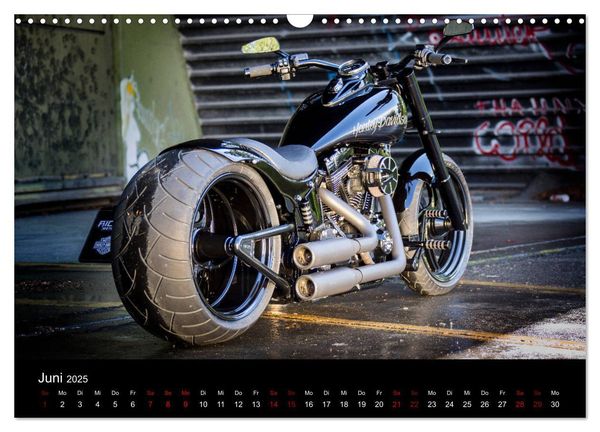 Produktbild: Exklusive Best of Fat Ass Custombike Edition, feinste Harleys mit fettem Hintern (Wandkalender 2025 DIN A3 quer), CALVENDO Monatskalender