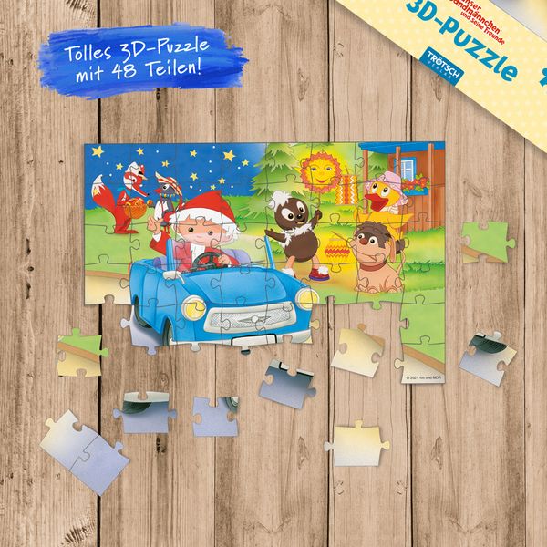 Produktbild: Tr&ouml;tsch Unser Sandm&auml;nnchen und seine Freunde 3D Puzzle Trabi