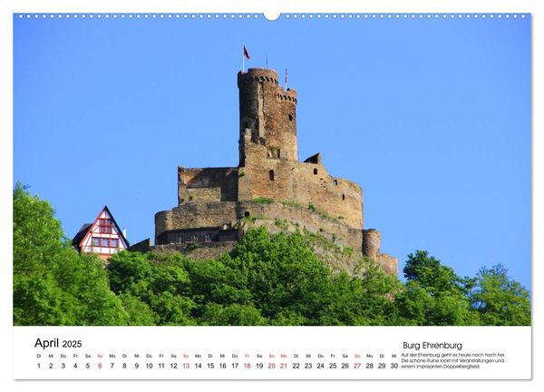 Deutschlands Burgen - eindrucksvolle Ruinen (Wandkalender 2025 DIN A2 quer), CALVENDO Monatskalender