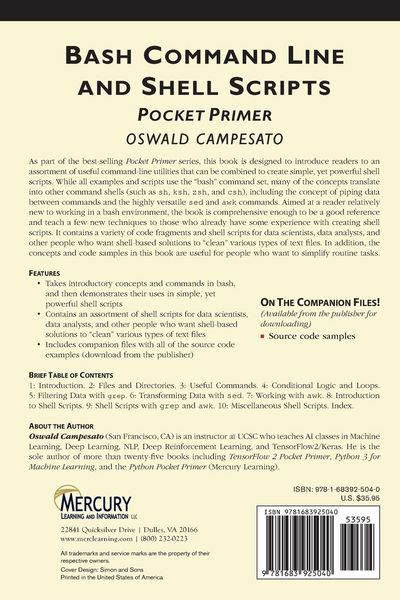 Produktbild: Bash Command Line and Shell Scripts Pocket Primer