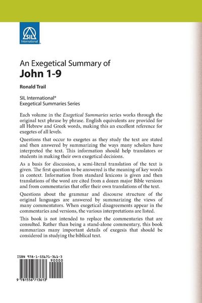Produktbild: An Exegetical Summary of John 1-9