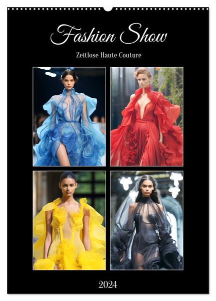 Fashion Show. Zeitlose Haute Cotoure (Wandkalender 2024 DIN A2 hoch), CALVENDO Monatskalender