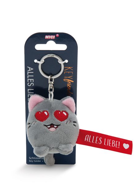 Produktbild: Schl&uuml;sselanh&auml;nger Katze Alles Liebe! rot 5cm an