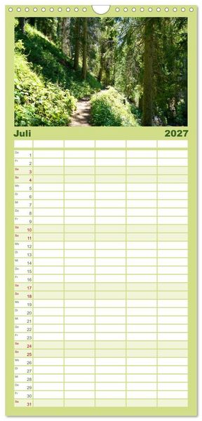 Produktbild: Familienplaner 2027 - Wandern im Rosengarten und Latemar mit 5 Spalten (Wandkalender, 21 x 45 cm) CALVENDO