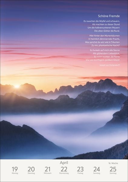 Produktbild: Literaturkalender Natur Wochen-Kulturkalender 2027