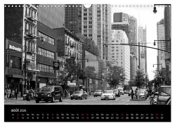 Produktbild: New York en noir et blanc (Calendrier mural 2026 DIN A3 vertical), CALVENDO calendrier mensuel