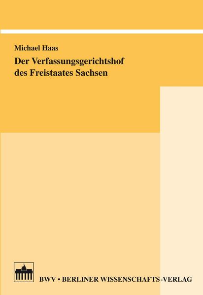 Produktbild: Der Verfassungsgerichtshof des Freistaates Sachsen