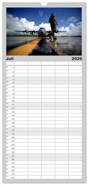 Produktbild: Familienplaner 2026 - Kampfjets &bull; U.S. Aircraft mit 5 Spalten (Wandkalender, 21 x 45 cm) CALVENDO