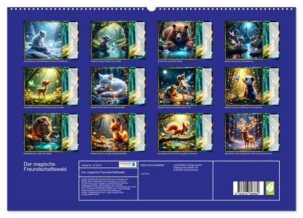 Produktbild: Der magische Freundschaftswald (hochwertiger Premium Wandkalender 2026 DIN A2 quer), Kunstdruck in Hochglanz
