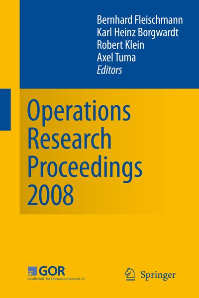 Produktbild: Operations Research Proceedings 2008