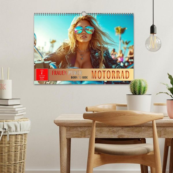 Produktbild: Frauen Power Motorrad (Wandkalender 2026 DIN A3 quer), CALVENDO Monatskalender