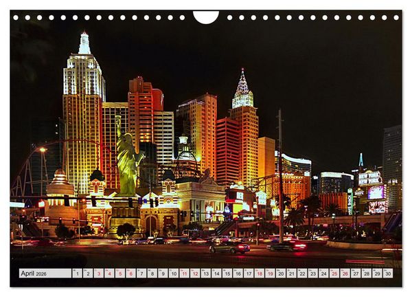Produktbild: Las Vegas, Stadt der wahr gewordenen Tr&auml;ume (Wandkalender 2026 DIN A4 quer), CALVENDO Monatskalender