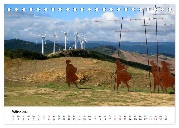 Produktbild: Camino Frances - Jakobsweg (Tischkalender 2026 DIN A5 quer), CALVENDO Monatskalender