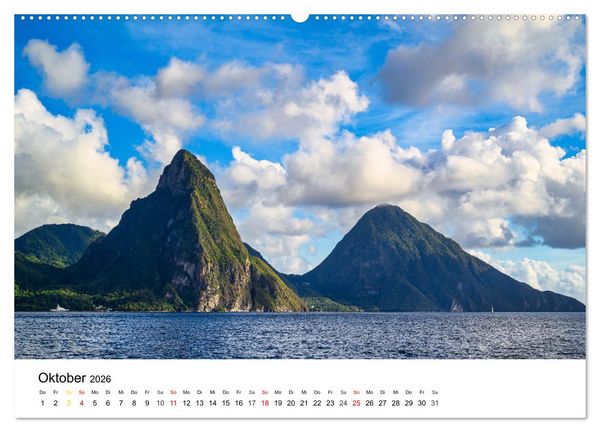 Produktbild: Traumziele Karibik (hochwertiger Premium Wandkalender 2026 DIN A2 quer), Kunstdruck in Hochglanz