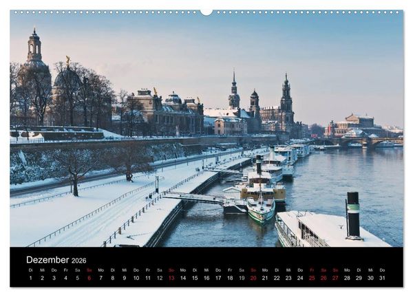 Produktbild: Dresden, das Florenz an der Elbe (hochwertiger Premium Wandkalender 2026 DIN A2 quer), Kunstdruck in Hochglanz
