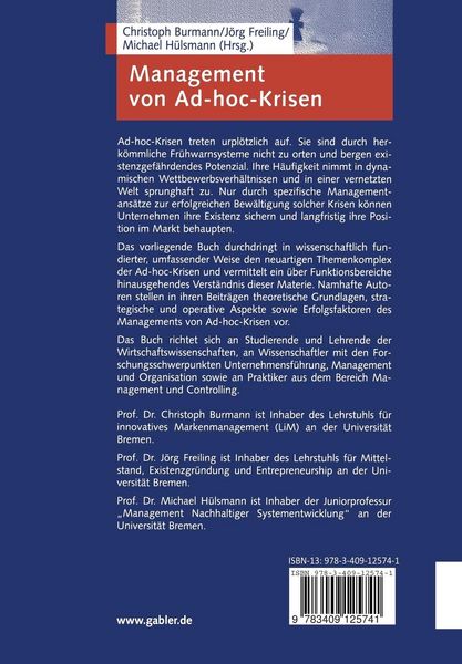 Produktbild: Management von Ad-hoc-Krisen