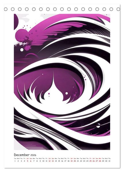 Produktbild: Essence of abstraction (Desk Calendar 2026 DIN A5 portrait), CALVENDO 12 Month DeskCalendar