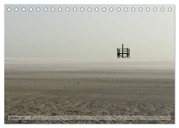 Produktbild: ST. PETER-ORDING PURistisch (Tischkalender 2026 DIN A5 quer), CALVENDO Monatskalender