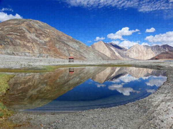 Produktbild: CALVENDO Puzzle Pangong Tso / Lake Pangong | 1000 Teile Lege-Gr&ouml;&szlig;e 64x48cm Foto-Puzzle f&uuml;r gl&uuml;ckliche Stunden