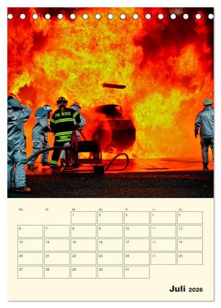 Produktbild: Feuerwehr - im Einsatz weltweit (Tischkalender 2026 DIN A5 hoch), CALVENDO Monatskalender