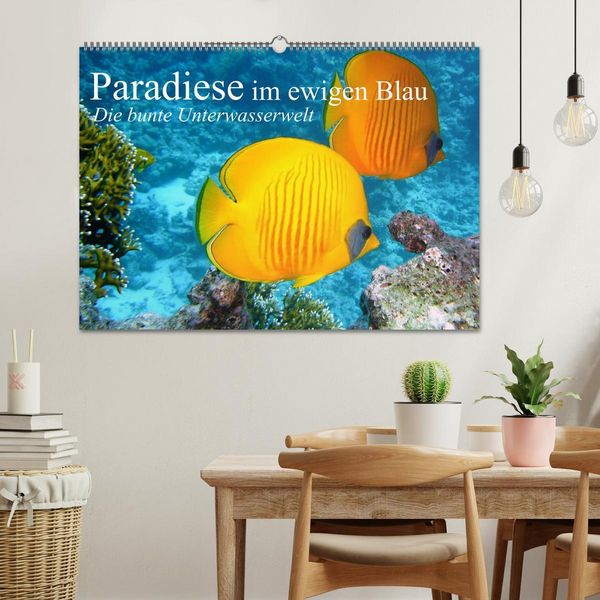 Produktbild: Paradiese im ewigen Blau. Die bunte Unterwasserwelt (Wandkalender 2026 DIN A2 quer), CALVENDO Monatskalender