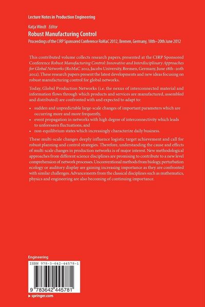 Produktbild: Robust Manufacturing Control