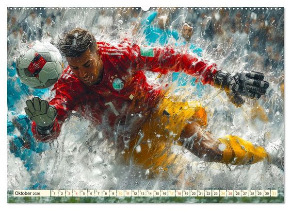 Produktbild: Fu&szlig;ball Torwart (hochwertiger Premium Wandkalender 2026 DIN A2 quer), Kunstdruck in Hochglanz